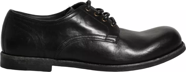 Black Leather Men Derby Dress Formal Shoes