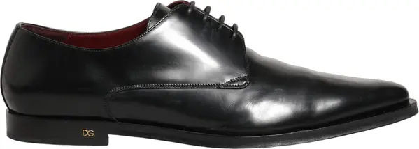 Black Leather Men Derby Dress Formal Shoes