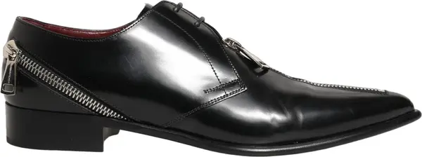 Black Leather Men Derby Dress Formal Shoes