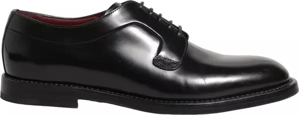 Black Leather Derby Dress Men Formal Shoes