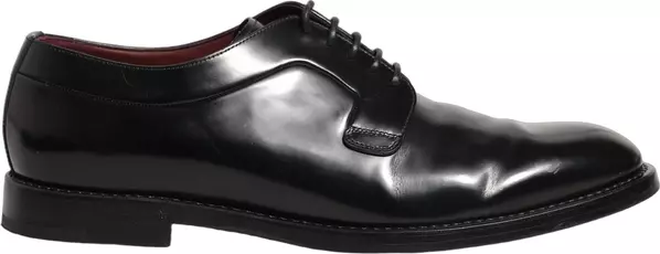 Black Leather Derby Dress Men Formal Shoes