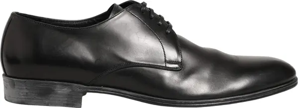Dress Black Leather Lace Up Derby Shoes