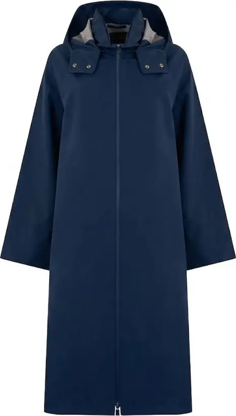 Blue Polyester Coat