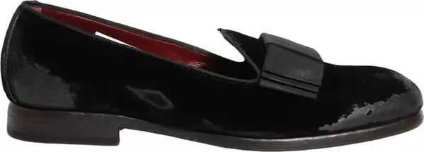 Black Velvet Loafers Formal Men Dress Shoes