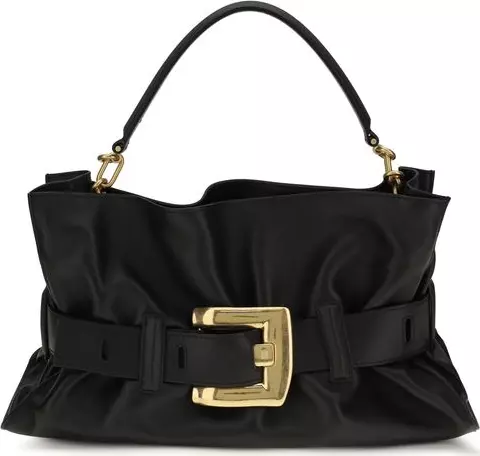 Black Calf Leather Bos Taurus Handbag