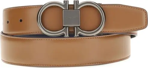 Beige Calf Leather Bos Taurus Regular Belt