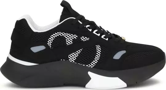 Black Fabric Athletic Sneakers