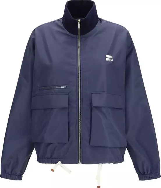 Blue Recycled Polyester Shell Jacket