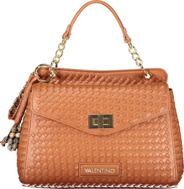 Brown Polyurethane Women Bag