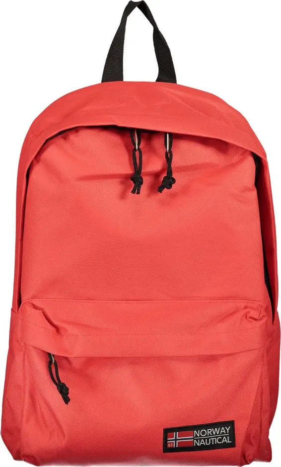 Red Polyester Men's Backpack