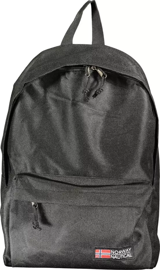 Black Polyester Men's Backpack