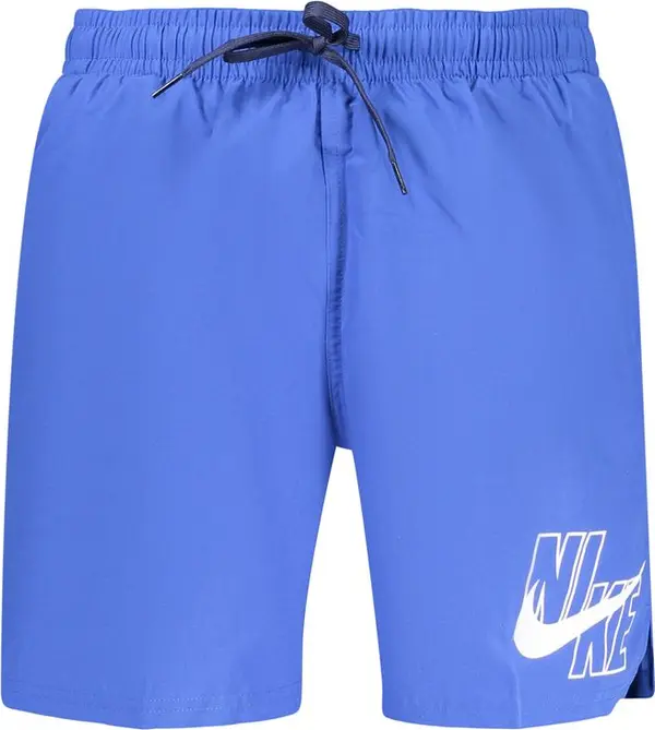 Blue Polyester Men's Swimwear