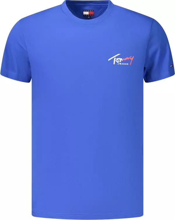 Blue Cotton Men's T-Shirt