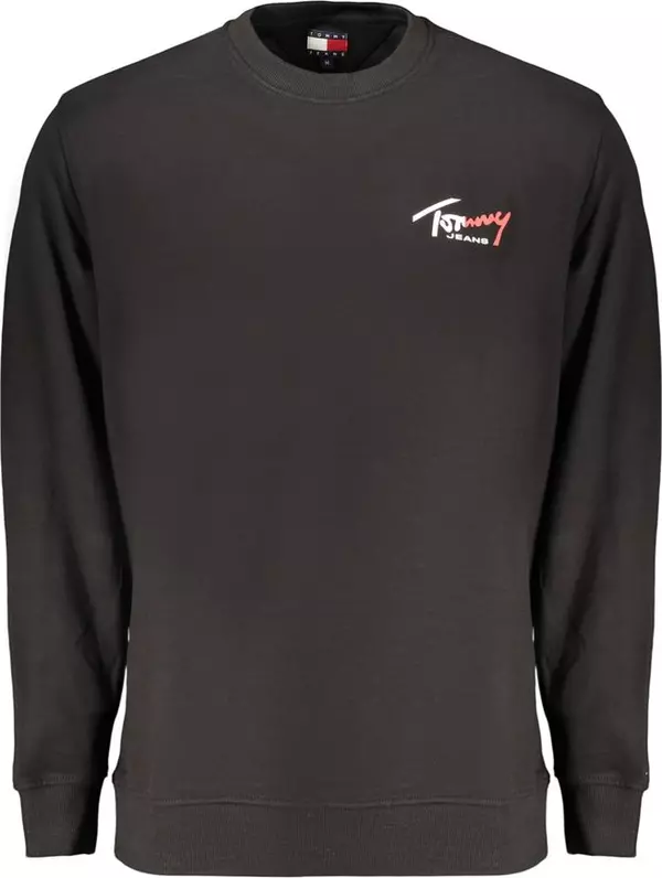 Black Cotton Men's Sweatshirt