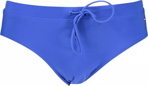 Blue Polyester Men's Swimwear