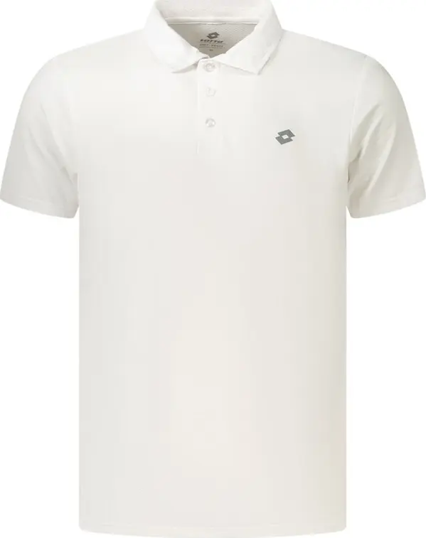 White Polyester Men's Polo Shirt