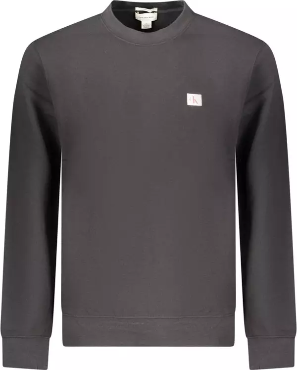 Black Cotton Men's Sweatshirt