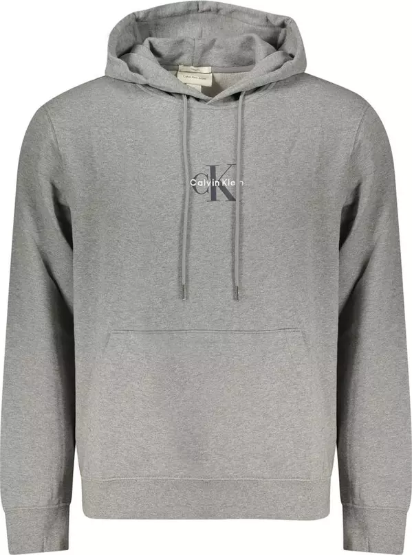 Gray Cotton Men's Hoodie