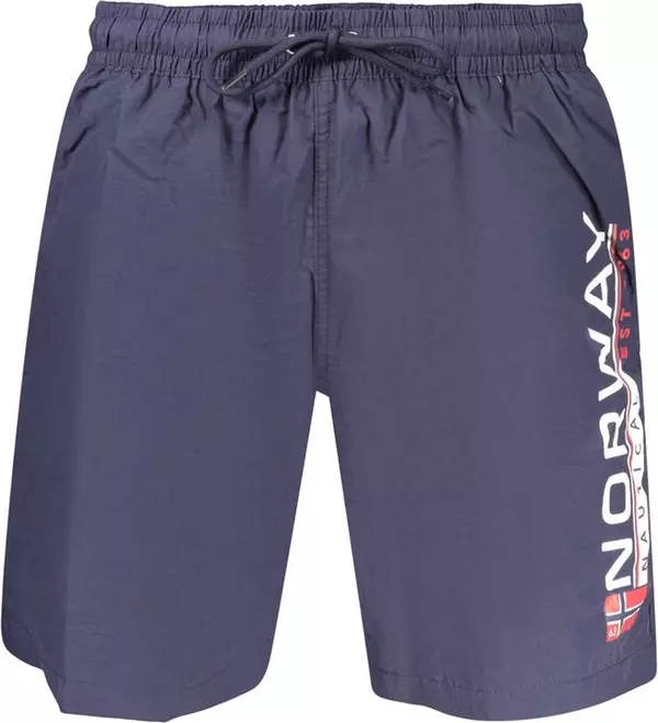 Blue Polyamide Men's Swimwear
