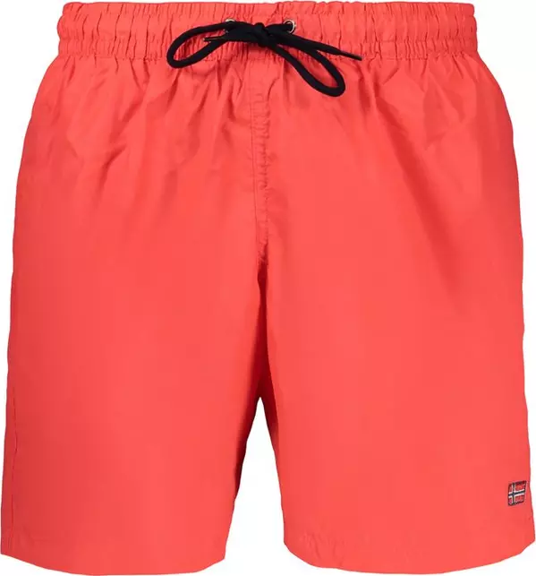 Red Polyamide Men's Swim Boxer