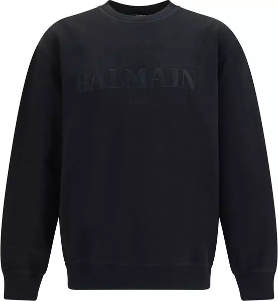 Black Cotton Sweatshirt