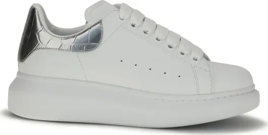 White Calf Leather Bos Taurus Platform Sneakers