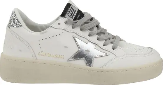 Silver Calf Leather Bos Taurus Low Top Sneakers