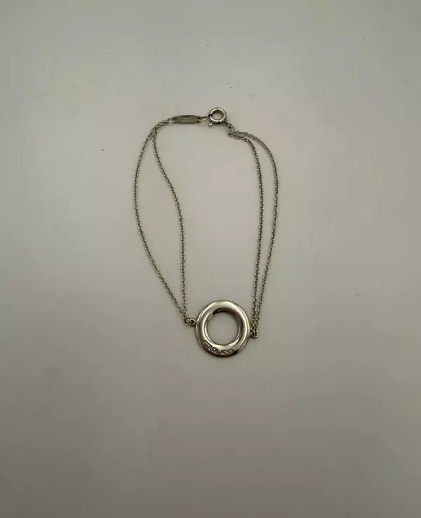 TIFFANY & CO. Silver Bracelet with Double Chain