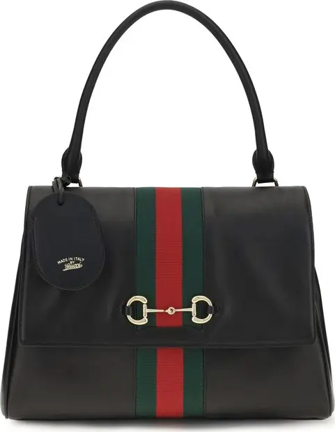 Black Calf Leather Bos Taurus Handbag