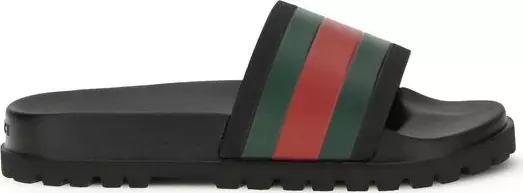 Black Rubber Slippers
