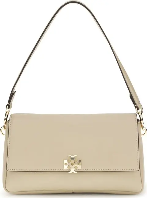 Beige Calf Leather Bos Taurus Shoulder Bag