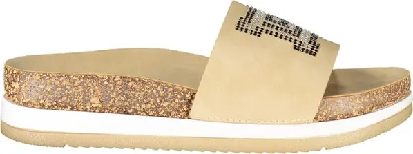 Beige Polyurethane Women's Slipper