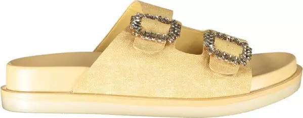 Beige Polyurethane Women's Slipper