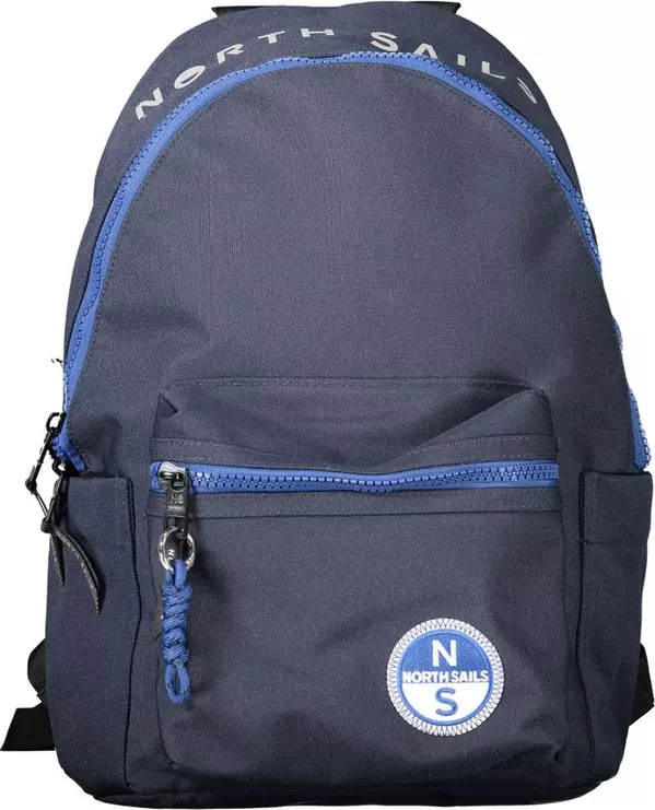 Blue Polyester Men's Backpack