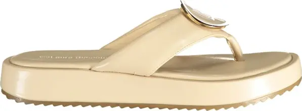 Beige Polyurethane Women's Sandal