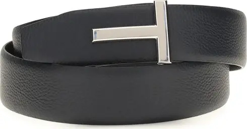 Black Calf Leather Bos Taurus Belt
