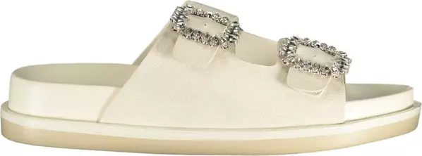 White Polyurethane Women's Slipper