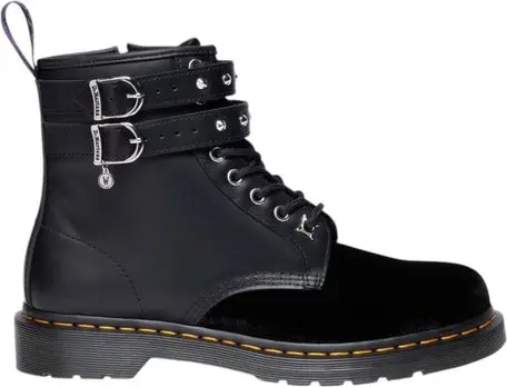 Black Leather Lace-Up Boots