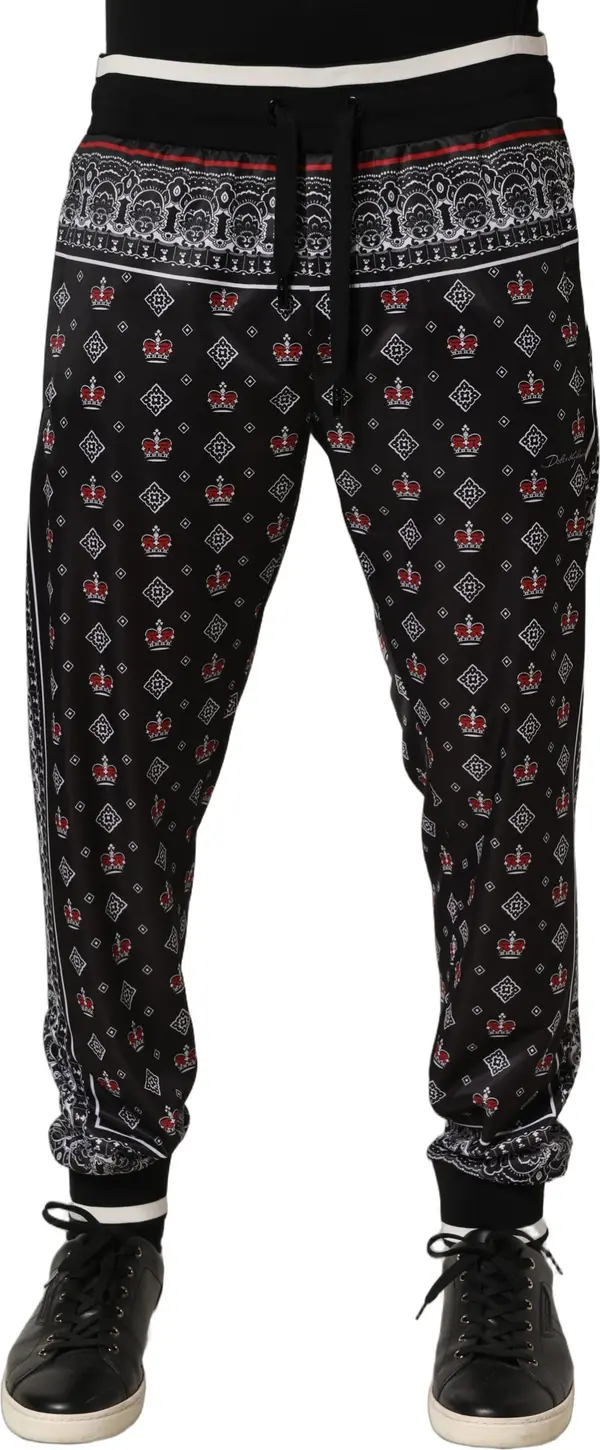 Black Bandana Crown Jogger Men Trouser Pants