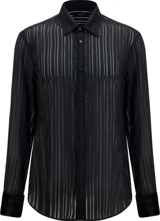 Black Silk Dress Shirt