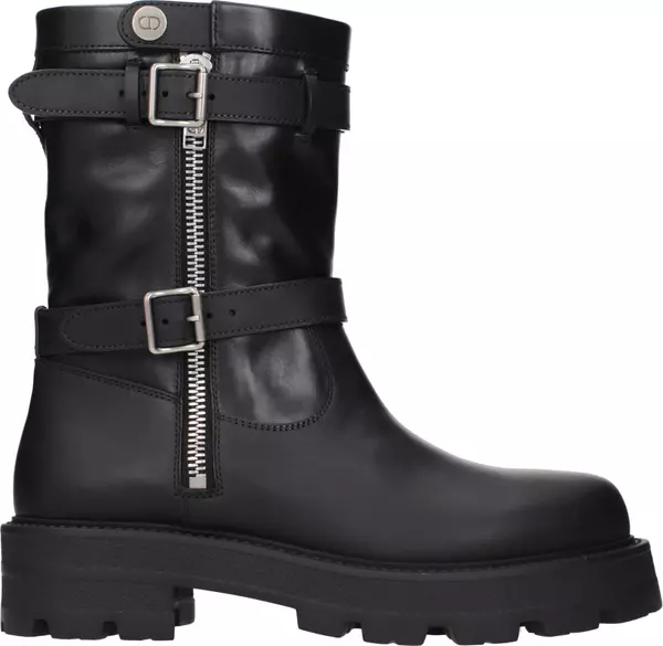 Black Leather Ankle Boots