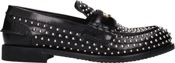 Black Leather Slip-On Loafers