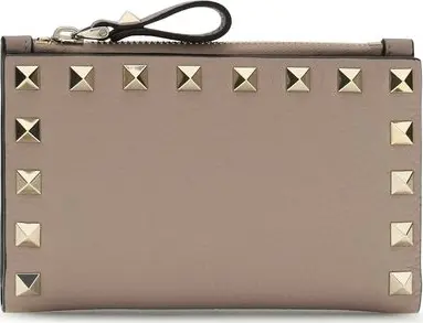Beige Calf Leather Bos Taurus Wallet