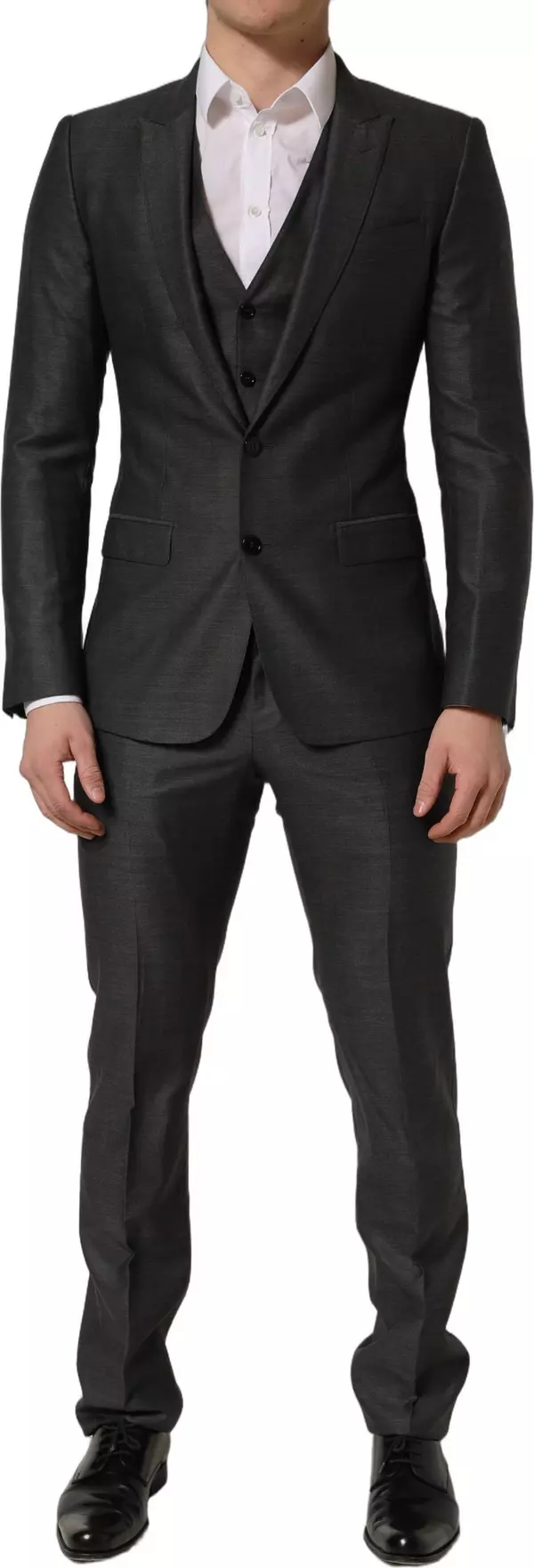 Gray MARTINI Slim Fit Formal 3 Piece Suit