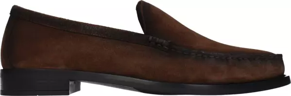 Brown Leather Slip-On Loafers