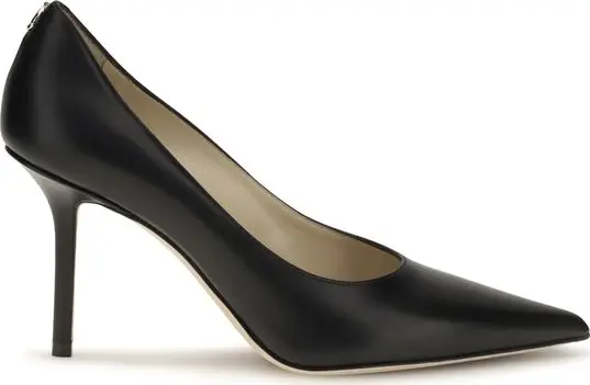 Black Calf Leather Bos Taurus High Heel Pumps