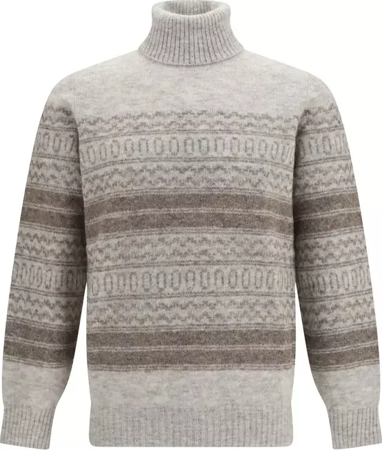Gray Alpaca Vicugna Pacos Turtleneck