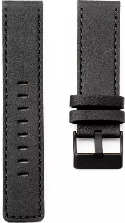 Black Leather Dress Watch