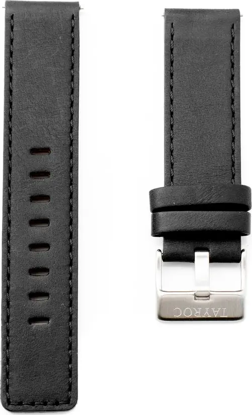 Black Leather Dress Watch