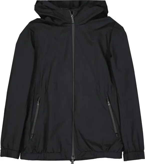 Black Polyester Shell Jacket
